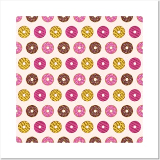 Sweet Donuts Pattern Posters and Art